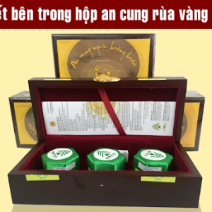 An Cung Ngưu Hoàng Hoàn Rùa Vàng Hộp 3 Viên AC2
